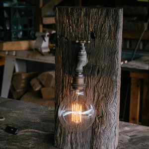 Timber Bedside Lamp - Talmyn Wood